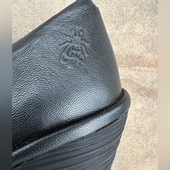 Fly London Yoma 307 Fly Peep Toe Wedge Sandals Slip-ons Pewter Size 40 US Size 9 - Picture 7 of 9